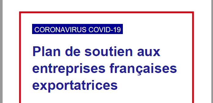 Plan de soutien aux entreprises françaises exportatrices