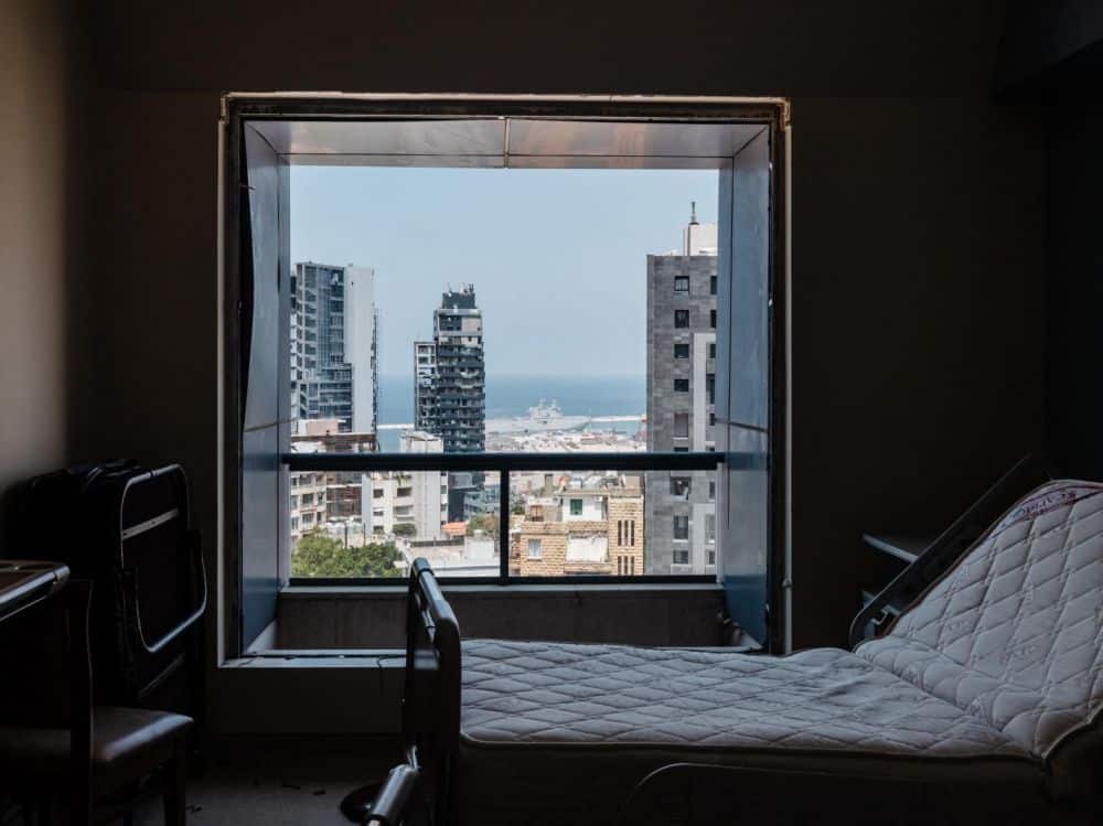 

Une chambre de l'hôpital Saint-Georges, le 14 août 2020, dix jours après la double explosion qui a ravagé Beyrouth.
Karine Pierre / Hans Lucas / Hans Lucas via AFP
