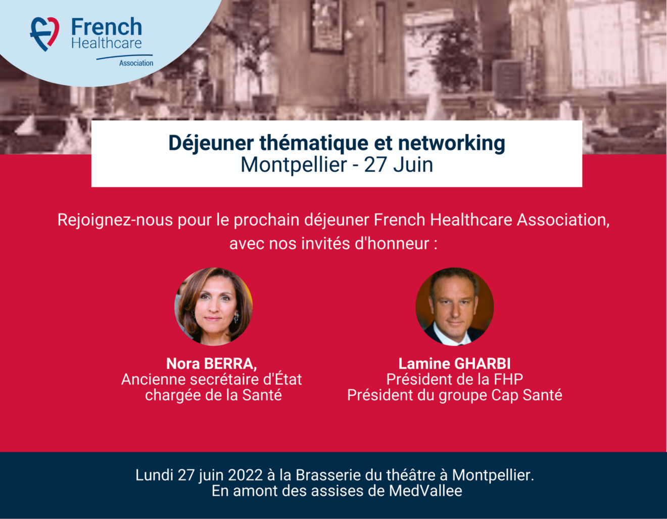 Invitation Déjeuner thématique French Healthcare Association 27 juin