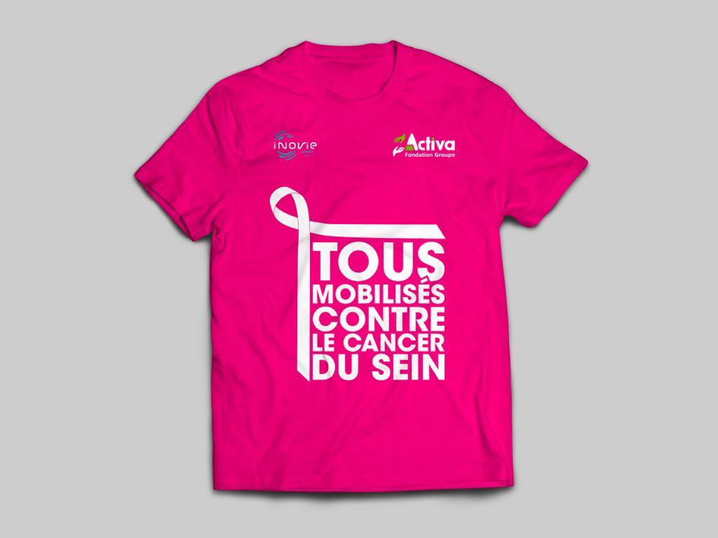 T-shirt deployed for the breast cancer event